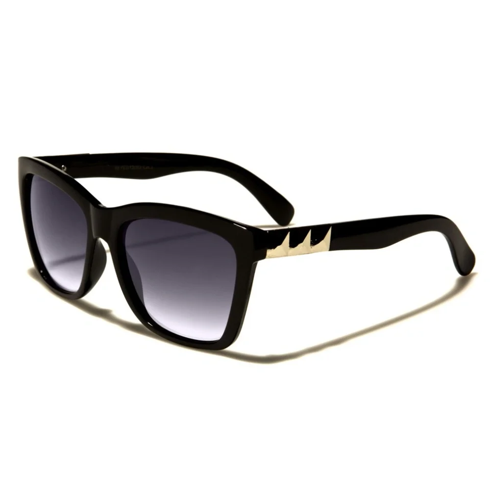 Mirrored Square Sunglasses Orange Gold Studs - Picture 9 of 11